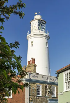 Southwold Prints: Southwold Lighthouse & Sole Bay Inn, Southwold, Suffolk, England