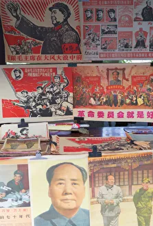 Propaganda Prints: Souvenir Communist posters, Yangshuo, Guangxi, China