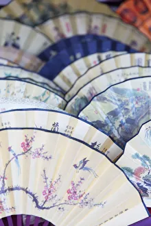 Guangxi Province Gallery: Souvenir fans, Yangshuo, Guangxi, China