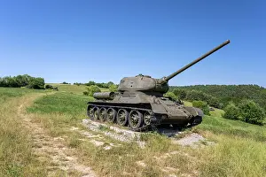 Slovakian Prints: Soviet Red Army tank, Dukla battlefield memorial park, Kapisova, Presov, Slovakia