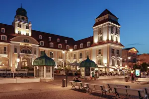Blue Hour Prints: Spa house, Binz, Rugen Island, Baltic Sea, Mecklenburg-Western Pomerania, Germany
