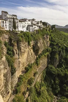 Images Dated 6th April 2022: Spain, Anadalusia, Malaga, Ronda, View of Ronda from the New Bridge