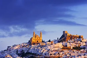 Spain, Andalucia, Cadiz province, Olvera, Our Lady of the Incarnation Church and Olvera