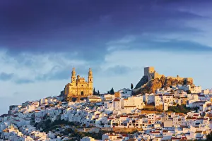 Spain, Andalucia, Cadiz province, Olvera, Our Lady of the Incarnation Church and Olvera