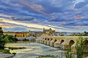 Images Dated 15th March 2013: Spain, Andalucia, Cordoba Province, Cordoba, Roman Bridge (Puente Romano) over Guadalquivir