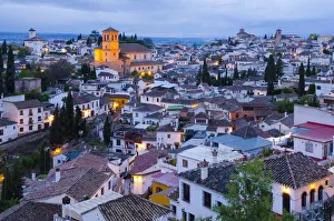 Albaicin Prints: Spain, Andalucia, Granada Province, Granada, Sacromonte and Albaicin Districts, far