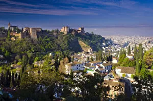 Images Dated 15th March 2013: Spain, Andalucia, Granada Province, Granada, Alhambra from Sacromonte Hill