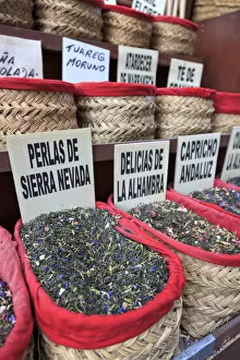 Images Dated 15th May 2012: Spain, Andalucia, Granada, Tea for sale