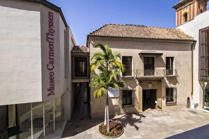 Spain, Andalucia, MAA┬ílaga, View of the main entrance of the Carmen Thyssen Museum