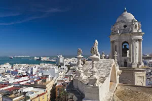 Images Dated 27th March 2012: Spain, Andalucia Region, Cadiz Province, Cadiz, elevated city view from the Torre
