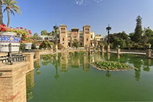 Spain, Andalucia, Sevilla, Parque Maria Luisa, Mudejar pavilion, Museo de Artes y