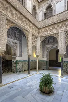 Andalucian Prints: Spain, Andalucia, Sevilla, Real Alcazar Palace Complex