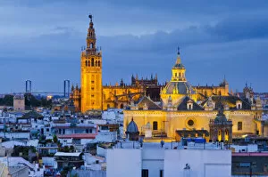 Images Dated 15th March 2013: Spain, Andalucia, Seville Province, Seville, Cathedral of Seville, The Giralda Tower