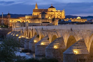 Images Dated 10th July 2019: Spain, Andalusia, Cordoba, Roman Bridge over Guadalquivir river