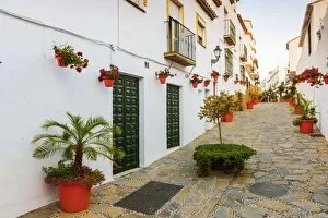 Images Dated 11th June 2015: Spain, Andalusia, Estepona, Old town, Colourful street