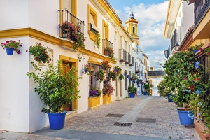 Images Dated 14th June 2015: Spain, Andalusia, Estepona, Old town, Nuestra Se√±ora de Los Remedios Church