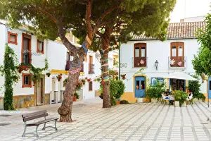 Jordan Banks Prints: Spain, Andalusia, Estepona, Old town; Colourful square
