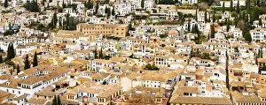 Alhambra Prints: Spain, Andalusia, Granada, Alhambra, Rooftops of the old town