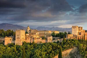 Images Dated 29th November 2021: Spain, Andalusia, Granada town, Alhambra palace