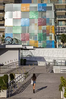 Spain, Andalusia, Malaga, Lateral view of the Pompidou Centre