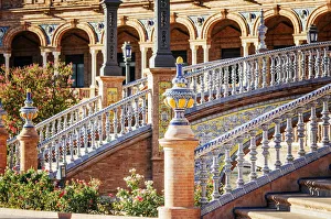 Images Dated 10th January 2019: Spain, Andalusia, Seville. Plaza de Espana