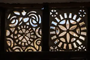 Teruel Prints: Spain, Aragon, Mirambel, Decoration of the balcony of the Portal de las Monjas house