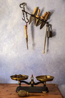 Teruel Prints: Spain, Aragon, Mora de Rubielos, Old tools used for truffle hunting