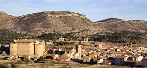Images Dated 1st October 2020: Spain, Aragon, Mora de Rubielos, View of the historical centre of Mora de Rubielos