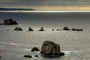 Images Dated 31st May 2023: Spain, Asturias, Playa del Silencio, beach near Castaneras village