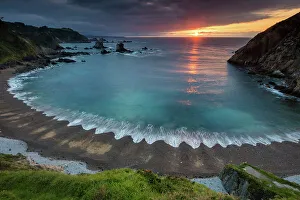 Images Dated 31st May 2023: Spain, Asturias, Playa del Silencio, beach near Castaneras village