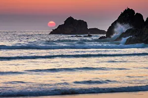 Images Dated 31st May 2023: Spain, Asturias, Playa de la Franca, beach near la Franca town