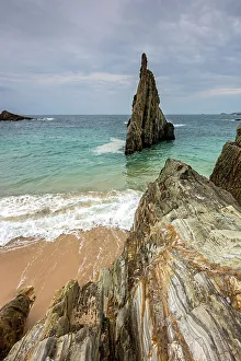 Images Dated 31st May 2023: Spain, Asturias, Playa de Mexota, Mexota beach