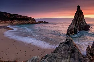 Images Dated 31st May 2023: Spain, Asturias, Playa de Mexota, Mexota beach