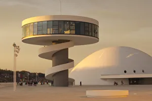 Spain, Asturias Region, Asturias Province, Aviles, Centro Niemeyer, arts center designed