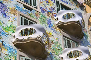Images Dated 6th October 2008: Spain, Barcelona, Casa Batllo (by Antoni Gaudi)