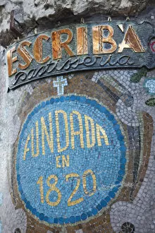 Images Dated 16th June 2011: Spain, Barcelona, The Ramblas, Detail of the Facade of The Escriba Patisserie