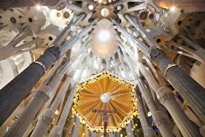 Spain, Barcelona, Sagrada Familia, Interior