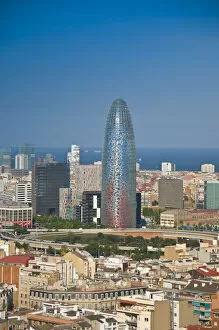 Images Dated 6th October 2008: Spain, Barcelona, Torre Agbar (Agbar Tower)