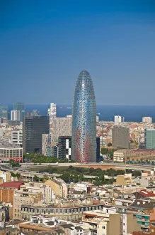 Images Dated 6th October 2008: Spain, Barcelona, Torre Agbar (Agbar Tower)