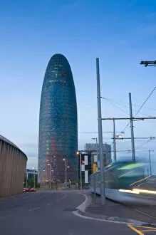 Images Dated 6th October 2008: Spain, Barcelona, Torre Agbar (Agbar Tower)