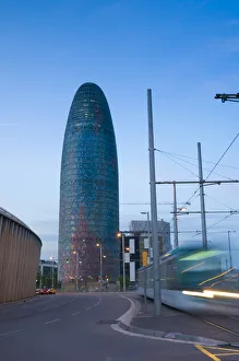 Images Dated 6th October 2008: Spain, Barcelona, Torre Agbar (Agbar Tower)