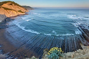 Images Dated 31st May 2023: Spain, Basque Country, Costa Itxaspe, Flysch rock