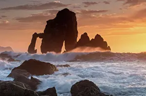 Waves Prints: Spain, Basque Country, near San Juan de Gaztelugatxe peninsula
