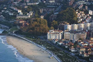 Spain, Basque Country Region, Guipuzcoa Province, San Sebastian, elevated view of