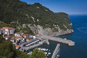 Spain, Basque Country Region, Vizcaya Province, Elantxobe, small town harbor