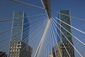 Spain, Basque Country Region, Vizcaya Province, Bilbao, The Zubizuri Bridge, architect