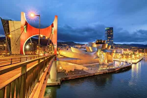 Images Dated 24th February 2023: Spain, Basque Country Region, Vizcaya Province, Bilbao, Guggenheim Museum by architect Frank Gehry