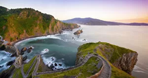 Images Dated 30th July 2018: Spain, Basque country, San Juan de Gaztelugatxe, overview from church