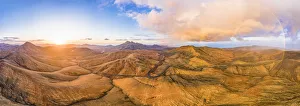 Images Dated 24th March 2020: Spain, Canary Islands, Fuerteventura, mountain road crossing the volcanic landscape near