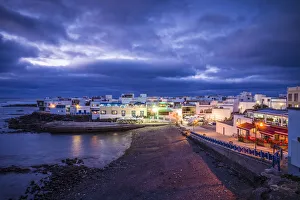 Spain, Canary Islands, Fuerteventura Island, El Cotillo, Fishermans Quarter, high